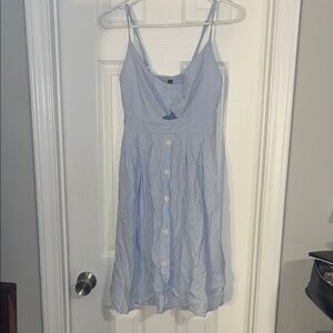 Fancyinn Light Blue Button-Down Dress